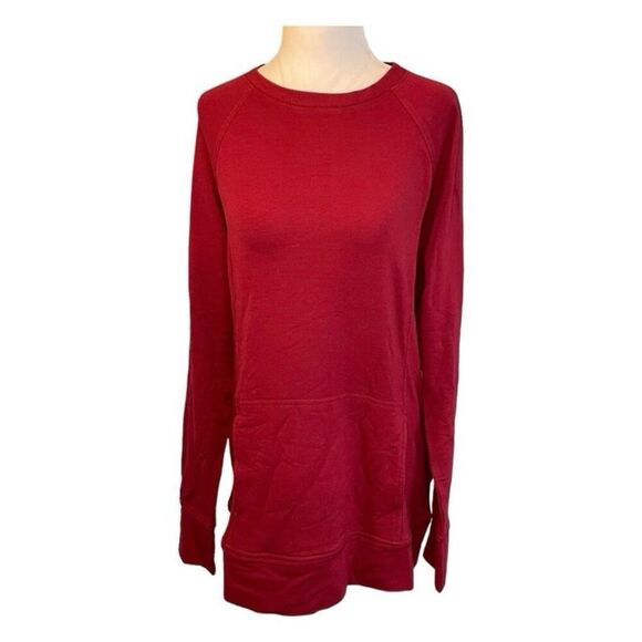 Cuddl Duds Comfortwear Sweatshirt Maroon Burgundy Lightweight Long Sleeve S - Picture 1 of 8